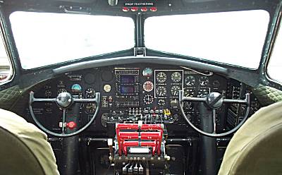 Cockpit of a B-17