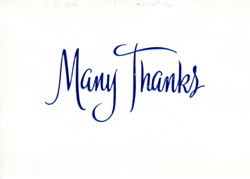 Manly Hall thank you note